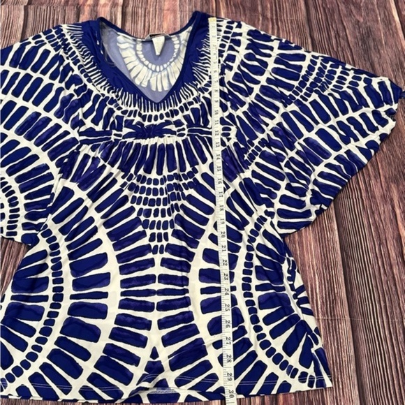 Trina Turk Women's  V-Neck Algiers‎ Flowy Tunic Top Size Small Bo… - Picture 5 of 8